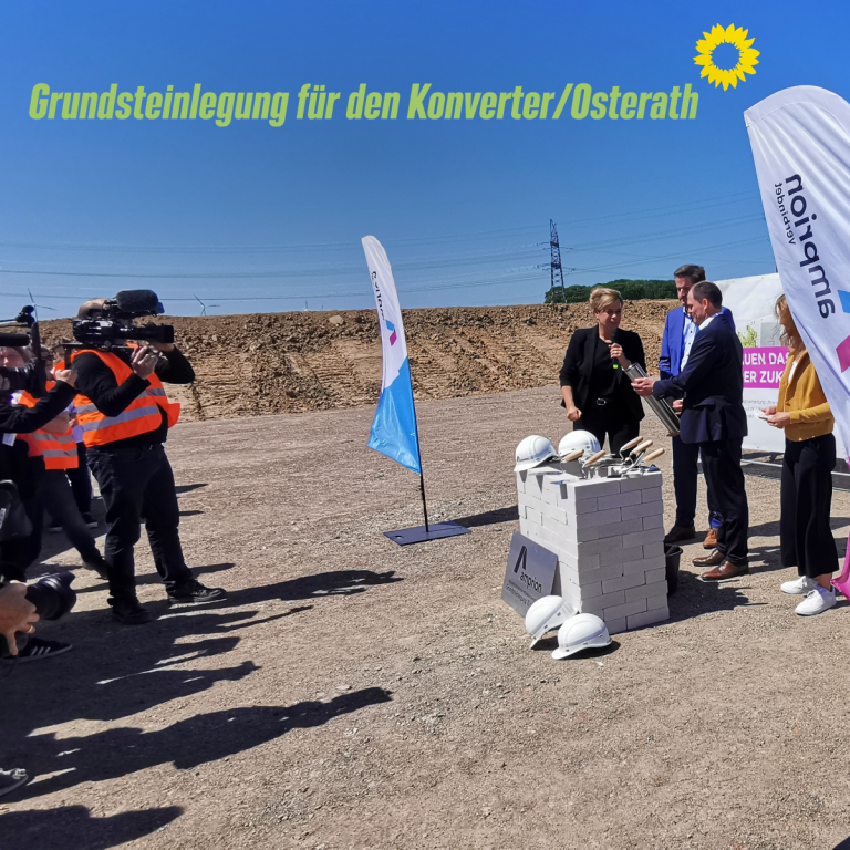 Grundsteinlegung des Konverters in Osterath: Grüne setzen sich für nachhaltige Konzepte ein