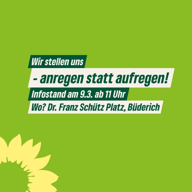 Infostand in Büderich am 9.3. 11 Uhr